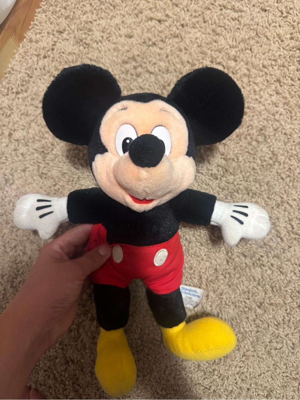 Micky Mouse Classic Black & Red Plush Mouse Toy - Iconic Character Plush